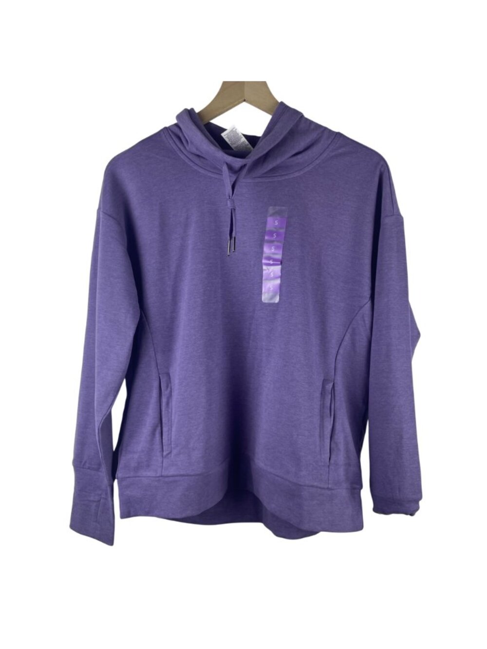RBX Womens Striated Plush Interlock Cowl Neck Hoodie & Jogger Set Verbena Small - Picture 4 of 12